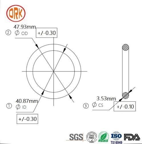 0.5 mm - 1000 mm 568 Anneaux en caoutchouc à étanchéité en silicone bleu