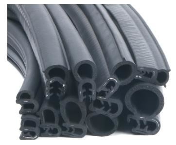 Bandes d'étanchéité de porte en caoutchouc noir pour fenêtre en aluminium résistant à la pression de l'huile