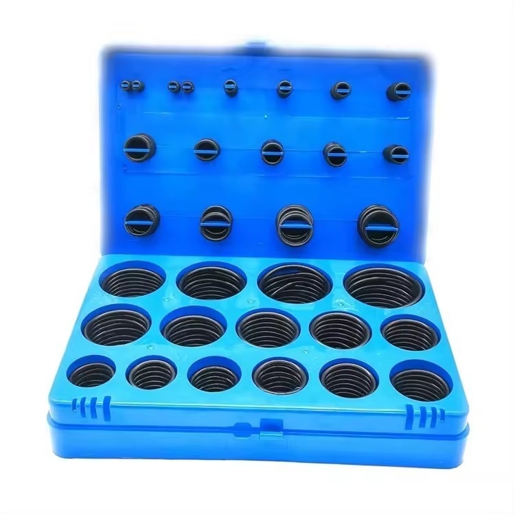 NBR O Ring Valve Rubber Seal Assortment Kit 382 Pcs Anneaux O Noirs Pour la réparation hydraulique