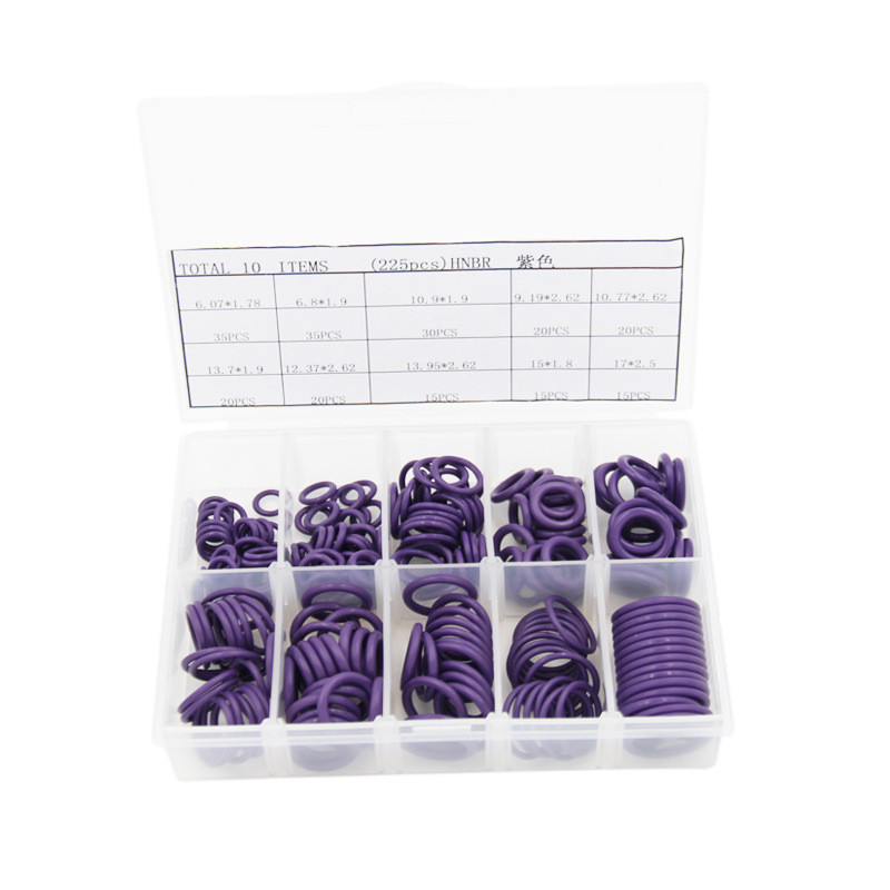NBR O Ring Valve Rubber Seal Assortment Kit 382 Pcs Anneaux O Noirs Pour la réparation hydraulique