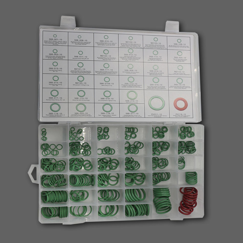 Couleur verte NBR Conditionneur d'air de voiture O-Ring kits 270pcs 18 Tailles Format de dessin 3D/2D