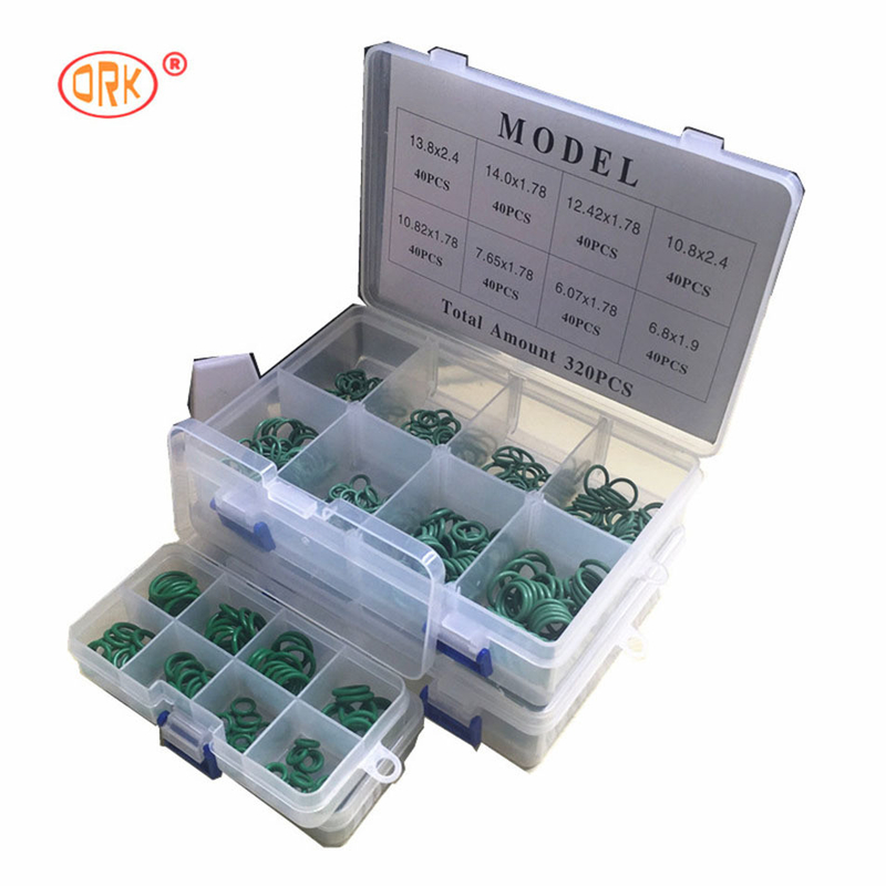 240pcs Green NBR voiture climatiseur O-Ring kits 16 tailles pour les joints de différentes tailles