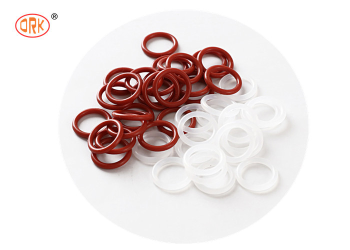 Ruban médical durable rouge transparent silicone une taille d'anneau O pour les applications sans poussière et absorbant les chocs